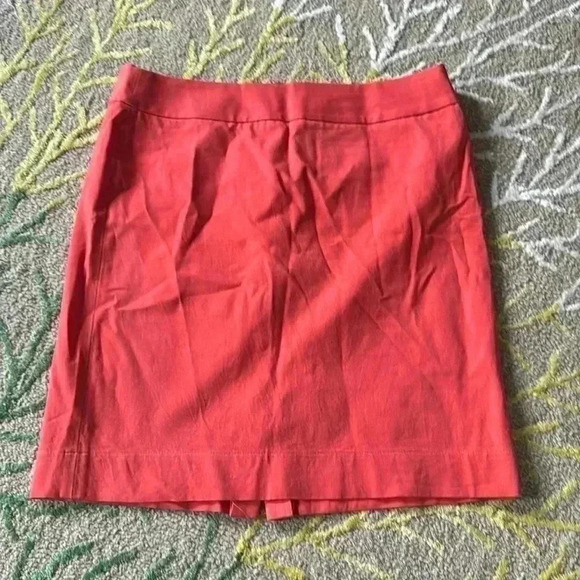 Banana Republic, coral cotton stretch skirt NWOT 14 - Picture 1 of 4